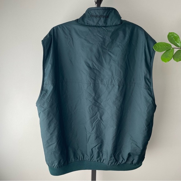 Vintage Stormtech Lake Tahoe Full Zip Vest Forest Green Fleece Lined Mens 2XL - Picture 3 of 11